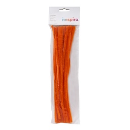 Limpiapipas Chenilla Naranja 4mmx30cm Pack 50u