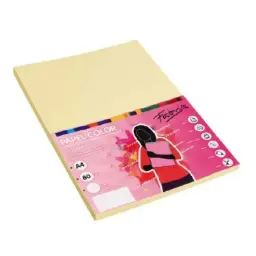 Papel A4 80g 100 Hojas Color Amarillo Limon