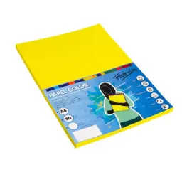 Papel A4 80g 100 Hojas Color Amarillo Pastel
