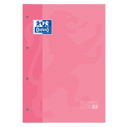 Recambio A4 Oxford Color 1 Rosa Chicle 90g Cuadro 5mm