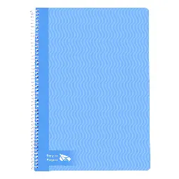 Bloc Espiral A4 Tapa Dura 80 Hojas 70 Gramos Cuadro 4mm Azul Claro Raylu
