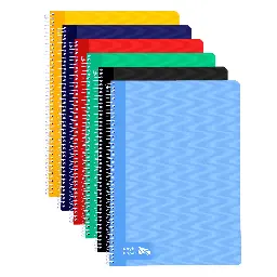 Bloc Espiral A4 Tapa Dura 80 Hojas 70 Gramos Cuadro 5mm Colores Surtidos Raylu