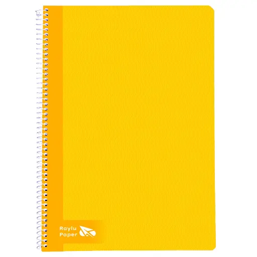 [004007] BLOC ESPIRAL A4 TAPA DURA 80 HOJAS 70 GRAMOS HORIZONTAL AMARILLO RAYLU