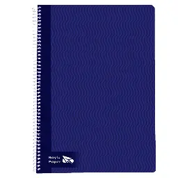 Bloc Espiral A4 Tapa Dura 80 Hojas 70 Gramos Horizontal Azul Oscuro Raylu
