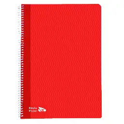 Bloc Espiral A4 Tapa Dura 80 Hojas 70 Gramos Horizontal Rojo Raylu