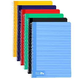 Bloc Espiral A4 Tapa Dura 80 Hojas 70 Gramos Pauta 2,5mm Raylu