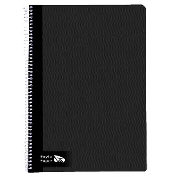 Bloc Espiral A4 Tapa Dura 80 Hojas 70 Gramos Pauta 3,5mm Negro Raylu
