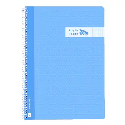 Bloc Espiral A4 Tapa Plastico 80 Hojas 90 Gramos Cuadro 4mm Azul Claro Raylu