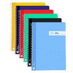 Bloc Espiral A4 Tapa Plastico 80 Hojas 90 Gramos Horizontal Colores Surtidos Raylu