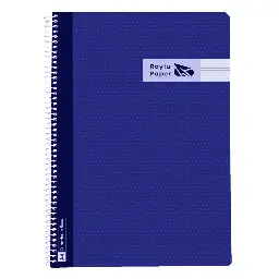 Bloc Espiral A4 Tapa Plastico 80 Hojas 90 Gramos Horizontal Azul Oscuro Raylu