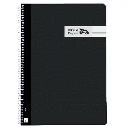 Bloc Espiral A4 Tapa Plastico 80 Hojas 90 Gramos Horizontal Negro Raylu