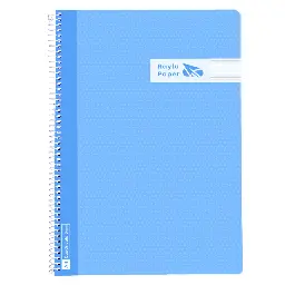 Bloc Espiral A4 Tapa Plastico 80 Hojas 90 Gramos Horizontal Azul Claro Raylu