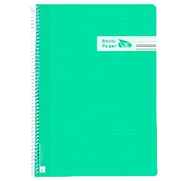 Bloc Espiral A4 Tapa Plastico 80 Hojas 90 Gramos Pauta 3,5mm Verde Raylu