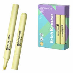 Marcador Fluorescente Amarillo Pastel V-17 Punta Biselada