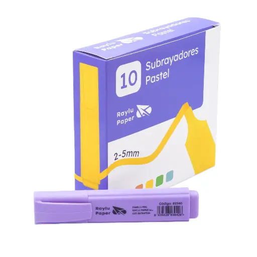 [081540] MARCADOR FLUORESCENTE RAYLU RAYLIGHT VIOLETA PASTEL