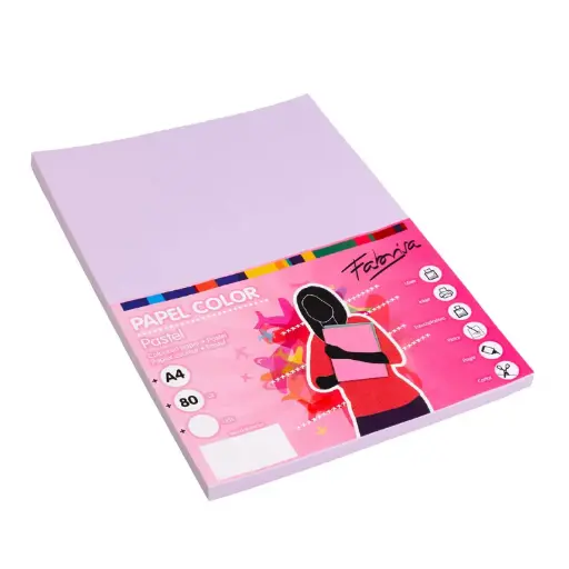 [825935] PAPEL A4 80G 100 HOJAS COLOR LILA