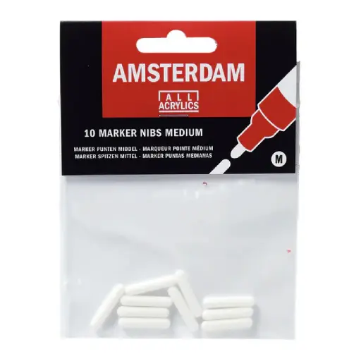 [825799] AMSTERDAM ACRYLIC MARKER PUNTAS MEDIUM ROUND 4MM SET 6UDS