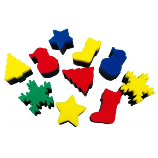[825825] ESPONJAS PARA ESTAMPAR CON PINTURA NAVIDAD HENBEA