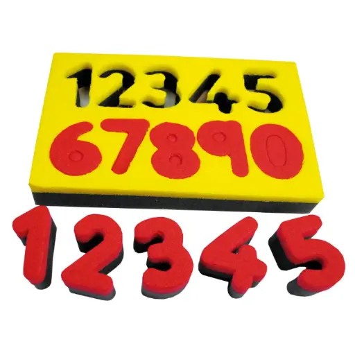 [825826] ESPONJAS PARA ESTAMPAR CON PINTURA NUMEROS HENBEA