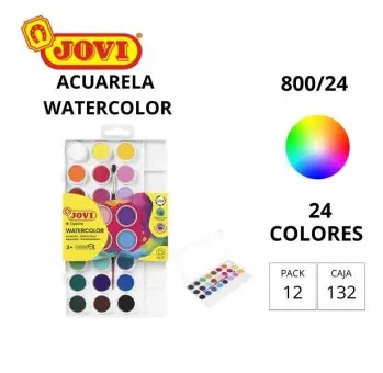 [649964] ACUARELA JOVI 12 PASTILLAS 22 MM 