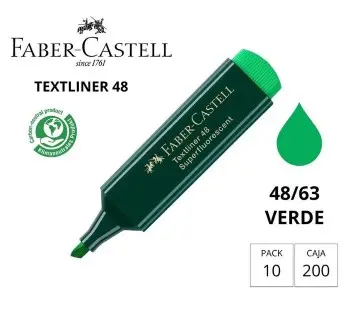 [080943] MARCADOR FLUORESCENTE FABER-CASTELL 48-07 VERDE