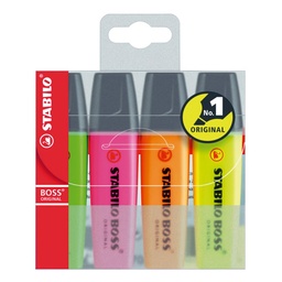 Marcador Fluorescente Stabilo Boss 70 Estuche 4 Uds Surtidas