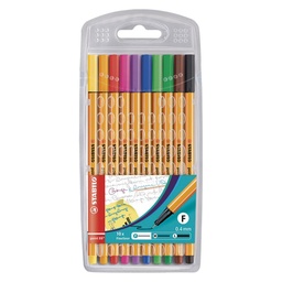 Rotulador Stabilo Point 88 Estuche 10 Rotuladores Colores Surtidos