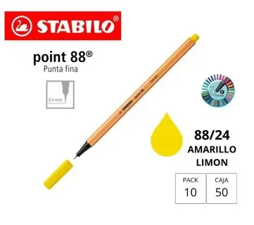 [118683] ROTULADOR STABILO POINT 88 AMARILLO LIMON