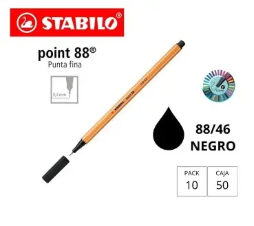 [119897] ROTULADOR STABILO POINT 88 NEGRO