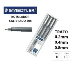 Rotulador Staedtler Calibrado Set De 3 Unidades 0,2 0,4 0,8