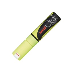 Rotulador Uni Chalk Tiza Líquida 8 Mm Amarillo Fluorescente