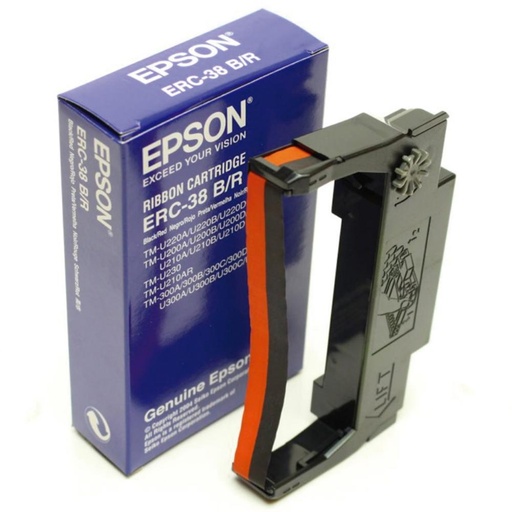 [166230] CINTA DE IMPRESIÓN EPSON ERC-38 B NEGRO/ROJO