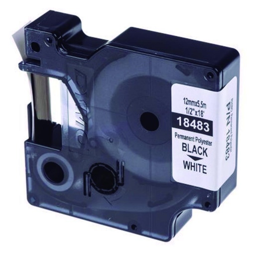 [248714] CINTA DYMO RHINO NYLON 12MM×3,5M NEGRO/BLANCO