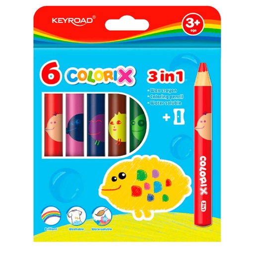 [640026] CERAS KEYROAD WAX CRAYON 6 COLORES
