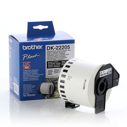 [170035] PAPEL CONTINUO BROTHER DK-22205 ROLLO ADHESIVO BLANCO