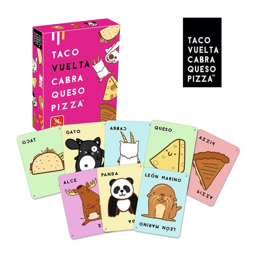 [710528] JUEGO DE CARTAS LUDILO TACO, VUELTA, CABRA, QUESO, PIZZA 