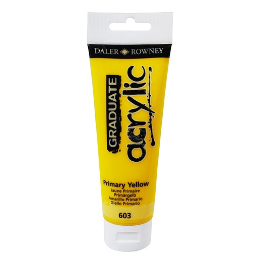 [649070] PINTURA ACRÍLICO GRADUATE DALER-ROWNEY 120 ML AMARILLO PRIMARIO (603)