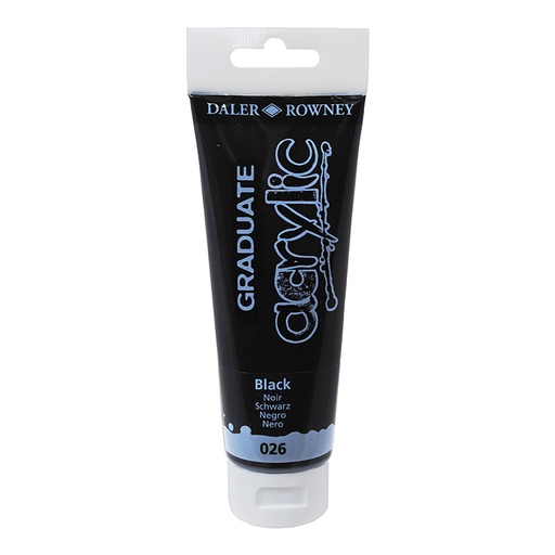 [649080] PINTURA ACRÍLICO GRADUATE DALER-ROWNEY 120 ML NEGRO (026)