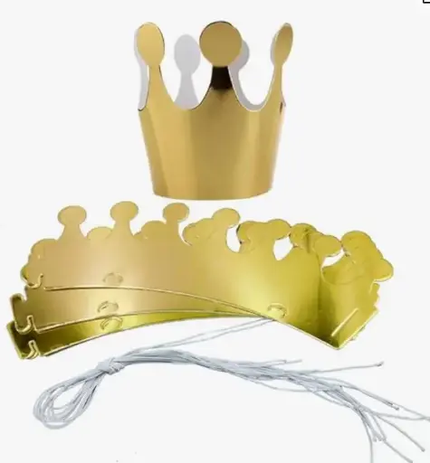 [70058] CORONAS INFANTILES DE CARTULINA MODELOS SURTIDOS 10 UNIDADES