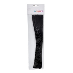 Limpiapipas Chenilla Negro 4mmx30cm Pack 50u