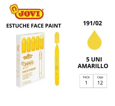 [649386] BARRA DE MAQUILLAJE TWIST MAKE-UP AMARILLO CAJA 5 UNIDADES JOVI
