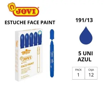 [649387] BARRA DE MAQUILLAJE TWIST MAKE-UP AZUL OSCURO CAJA 5 UNIDADES JOVI