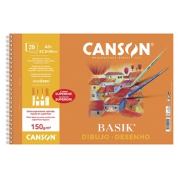 Bloc Basik Dibujo Guarro Con Espiral A3+ Liso 150g/M²