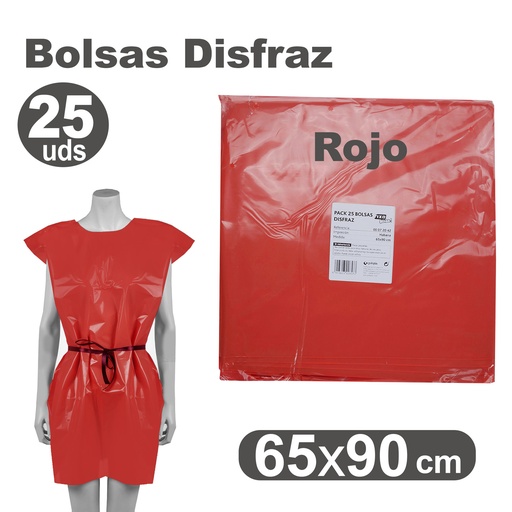 [513011] BOLSA DE DISFRAZ ROJO 60×90 CM 