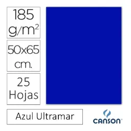 Cartulina Canson Iris 50×65cm Azul Ultramar