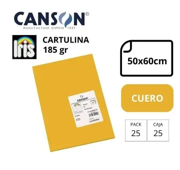 [649920] CARTULINA CANSON IRIS  50×65CM 185 GRAMOS CUERO 