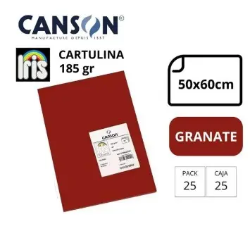 [649943] CARTULINA CANSON IRIS  50×65CM 185 GRAMOS GRANATE