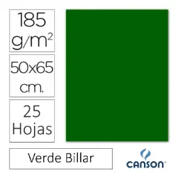 Cartulina Canson Iris 50×65cm Verde Billar