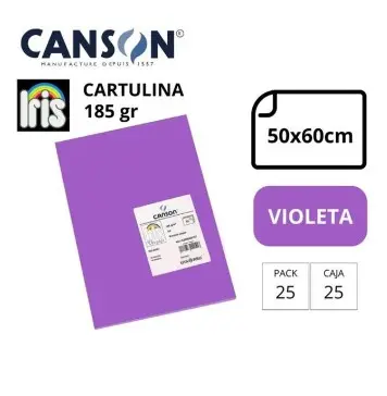 [649930] CARTULINA CANSON IRIS  50×65CM 185 GRAMOS VIOLETA