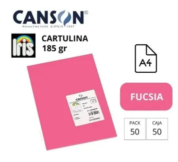 [701241] CARTULINA CANSON IRIS A4 185 GRAMOS FUCSIA